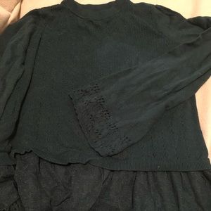 Hunter Green Dress  Sweater